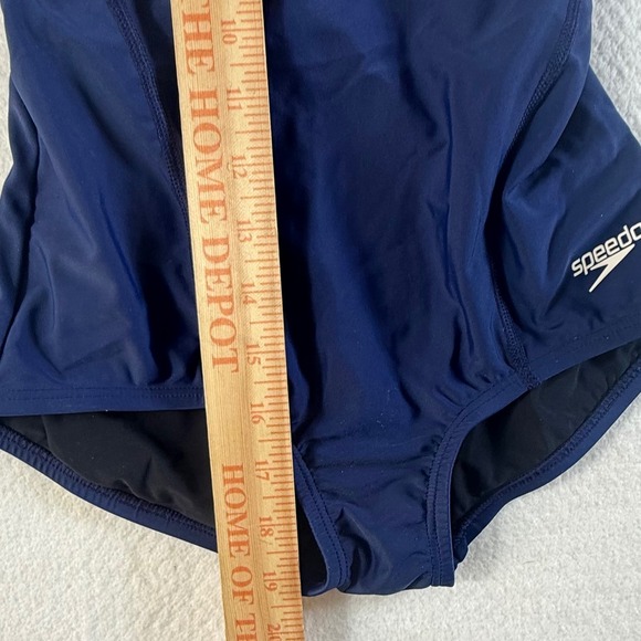 Speedo PowerFLEX One Piece Swimsuit Women's 4 Navy Blue Racerback NWT 7235031434 - Picture 6 of 9